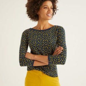 Boden Ottilie Ballet back Navy Jersey Top - 2